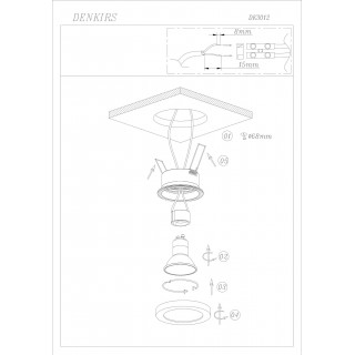 DK3012-AL Встраиваемый светильник влагозащ., IP 44, 50 Вт, GU10, серый, алюминий-foto9