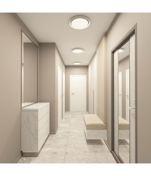 DK6515-WH Накладной светильник со встроенным светодиодом, 40W, IP 20, 3000K - 6500K, управление пульт Д/У (в комплекте) и Wi-Fi 2,4 Ггц. Эко система Tuya Smart, Яндекс.Алиса, белый, металл, полимер-foto4