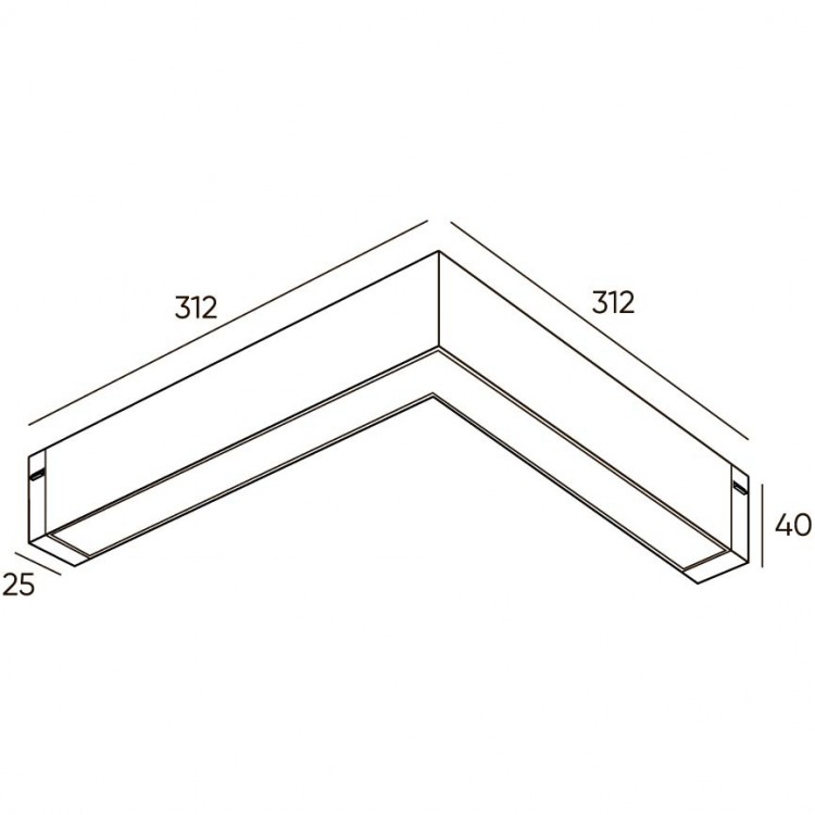 DK8014-BK Угловой светильник SMART LINEAR ANGLE 18W DIM 3000K-6000K, черный