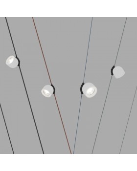 DK5540-WH+BK Поворотный светильник для трека-ремня Belty, серия Spot, со светодиодом, D100*H107мм, 48V DC, 12W, RA90, 38°, 4000K, IP20, белый с черным, алюминий-foto3