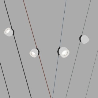 DK5540-WH+BK Поворотный светильник для трека-ремня Belty, серия Spot, со светодиодом, D100*H107мм, 48V DC, 12W, RA90, 38°, 4000K, IP20, белый с черным, алюминий-foto3