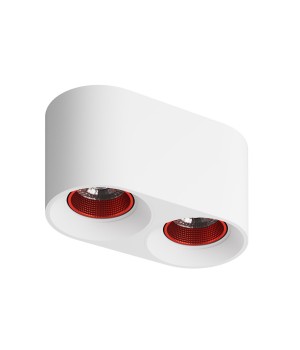 DK3096-WH+RD Светильник накладной IP 20, 10 Вт, GU5.3, LED, белый/красный, пластик-foto2