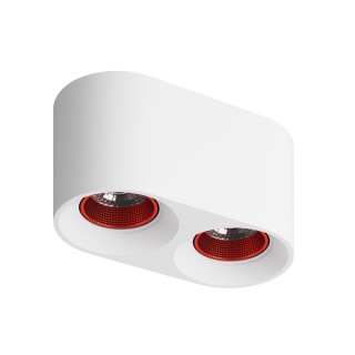 DK3096-WH+RD Светильник накладной IP 20, 10 Вт, GU5.3, LED, белый/красный, пластик-foto2