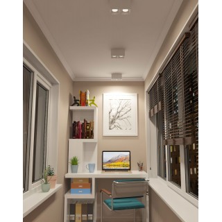 DK3085-WH Светильник накладной IP 20, 10 Вт, GU5.3, LED, белый/белый, пластик-foto2