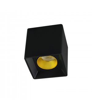 DK3080-BK+YE Светильник накладной IP 20, 10 Вт, GU5.3, LED, черный/желтый, пластик