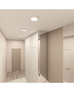 DK2850-WH Накладной светильник TAB 24 Вт, LED 3000K/4000K/6500K, IP 20, d160mm, белый, алюминий/акрил-foto6