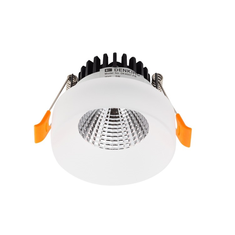 DK4007-FR Встраиваемый светильник, IP 20, 5 Вт, LED 3000, белый, алюминий/акрил