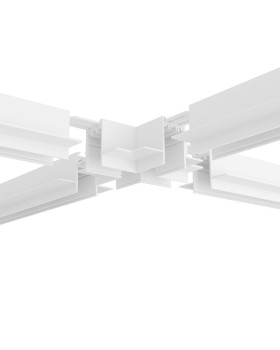 TR2114-WH Коннектор трека SMART для ГКЛ , \"X\" образный, механический , белый-foto2