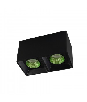 DK3085-BK+GR Светильник накладной IP 20, 10 Вт, GU5.3, LED, черный/зеленый, пластик