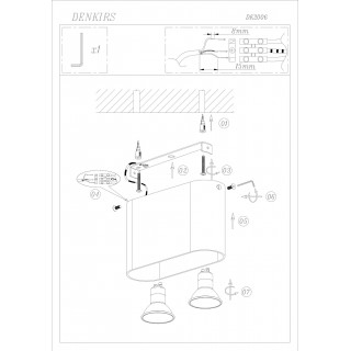 DK2006-CH Светильник накладной IP 20, 50 Вт, GU10, коричневый, алюминий-foto3