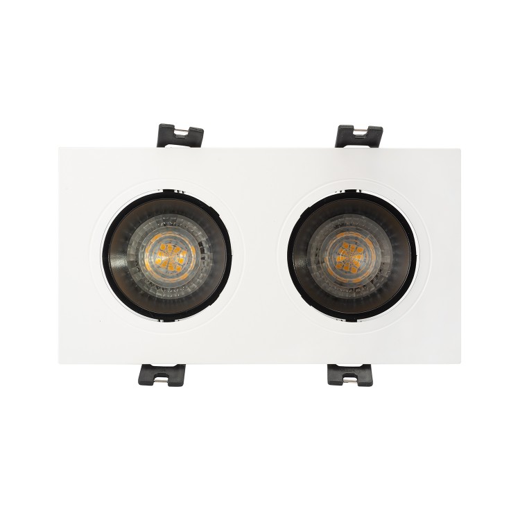 DK3022-WB Встраиваемый светильник, IP 20, 10 Вт, GU5.3, LED, белый/черный, пластик
