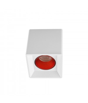 DK3080-WH+RD Светильник накладной IP 20, 10 Вт, GU5.3, LED, белый/красный, пластик