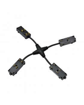 TR2116-BK Гибкий Х-образный, электрический коннектор трека SMART, черный TR2116-BK Гибкий Х-образный, электрический коннектор трека SMART, черный