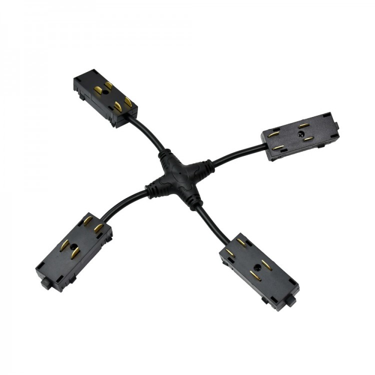 TR2116-BK Гибкий Х-образный, электрический коннектор трека SMART, черный TR2116-BK Гибкий Х-образный, электрический коннектор трека SMART, черный