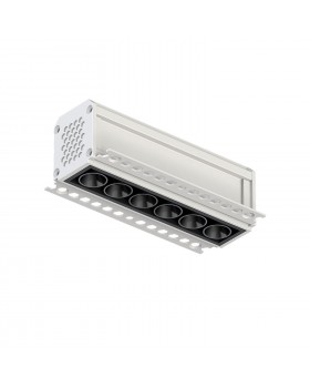 DK2531-WB Встраиваемый светильник SPACE со светодиодом под шпатлевку L126mm 220V 10W 38° 4000К IP20 белый/черный алюминий DK2531-WB Встраиваемый светильник SPACE со светодиодом под шпатлевку L126mm 220V 10W 38° 4000К IP20 белый/черный алюминий