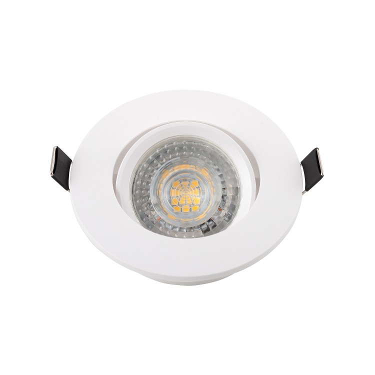DK3020-WH Встраиваемый светильник, IP 20, 10 Вт, GU5.3, LED, белый, пластик