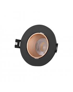 DK3061-BBR Встраиваемый светильник, IP 20, 10 Вт, GU5.3, LED, черный/бронзовый, пластик