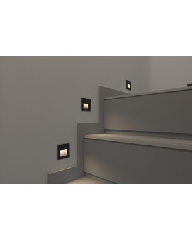 DK1016-DG Светильник встраиваемый в стену, IP 54, LED, 3 Вт, серый, алюминий-foto3