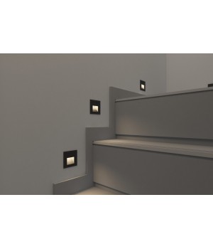 DK1016-DG Светильник встраиваемый в стену, IP 54, LED, 3 Вт, серый, алюминий-foto3