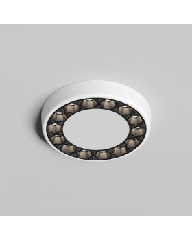 DK2441-WB Встраиваемый светильник DUAL 9+9 Вт, LED 4000K, IP 20, d120mm, белый/черный, алюминий/акрил-foto3