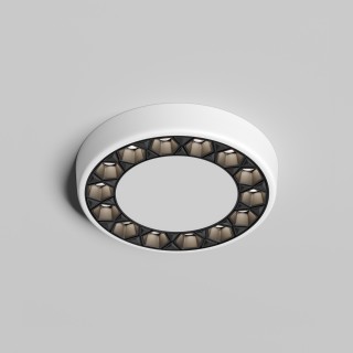 DK2441-WB Встраиваемый светильник DUAL 9+9 Вт, LED 4000K, IP 20, d120mm, белый/черный, алюминий/акрил-foto3