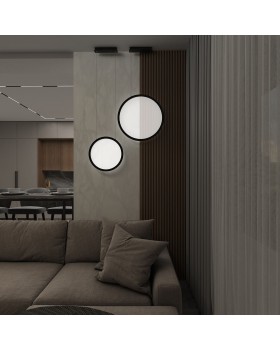 DK6604-BK Подвесной вертикальный светильник Veil со светодиодом H1500 d400 220V 36W 3000-6000K IP20 черный алюминий-foto8