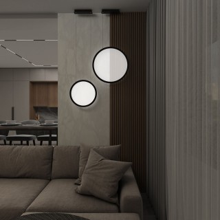 DK6604-BK Подвесной вертикальный светильник Veil со светодиодом H1500 d400 220V 36W 3000-6000K IP20 черный алюминий-foto8