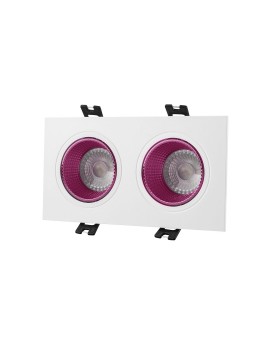 DK3072-WH+PI Встраиваемый светильник, IP 20, 10 Вт, GU5.3, LED, белый/розовый, пластик
