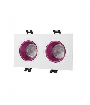 DK3072-WH+PI Встраиваемый светильник, IP 20, 10 Вт, GU5.3, LED, белый/розовый, пластик
