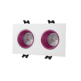 DK3072-WH+PI Встраиваемый светильник, IP 20, 10 Вт, GU5.3, LED, белый/розовый, пластик