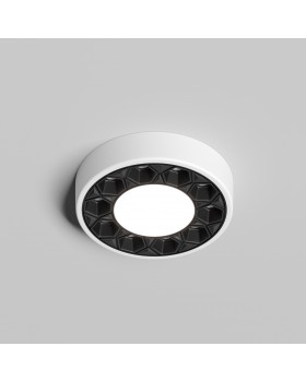 DK2440-WB Встраиваемый светильник DUAL 5+5 Вт, LED 4000K, IP 20, d90mm, белый/черный, алюминий/акрил-foto2