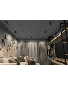 DK3090-BK+CH Светильник накладной IP 20, 10 Вт, GU5.3, LED, черный/хром, пластик-foto2