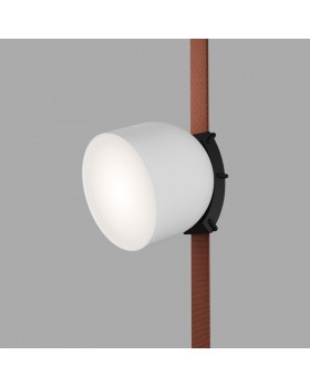 DK5542-WH+BK Поворотный светильник для трека-ремня Belty, серия Spot, со светодиодом, D100*H107мм, 48V DC, 12W, RA90, 120°, 4000K, IP20, белый с черным, алюминий DK5542-WH+BK Поворотный светильник для трека-ремня Belty, серия Spot, со светодиодом, D100*H107мм, 48V DC, 12W, RA90, 120°, 4000K, IP20, белый с черным, алюминий