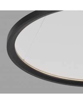 DK6616-BK Подвесной горизонтальный светильник Veil со светодиодом H900 d600 220V 48W 3000-6000K IP20 черный алюминий-foto2