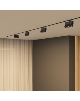 DK6436-BK Поворотный однофазный трековый светильник EDDER со светодиодом L136mm 220V 10W 30° 3000K IP20 черный алюминий-foto5