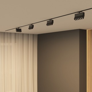 DK6436-BK Поворотный однофазный трековый светильник EDDER со светодиодом L136mm 220V 10W 30° 3000K IP20 черный алюминий-foto5