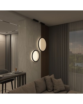 DK6604-BK Подвесной вертикальный светильник Veil со светодиодом H1500 d400 220V 36W 3000-6000K IP20 черный алюминий-foto7