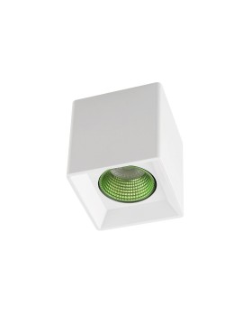 DK3080-WH+GR Светильник накладной IP 20, 10 Вт, GU5.3, LED, белый/зеленый, пластик