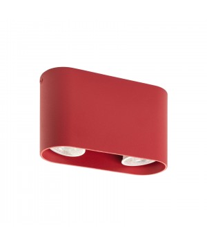 DK2006-RE Светильник накладной IP 20, 50 Вт, GU10, красный, алюминий-foto2