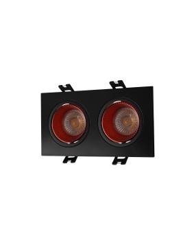 DK3072-BK+RD Встраиваемый светильник, IP 20, 10 Вт, GU5.3, LED, черный/красный, пластик