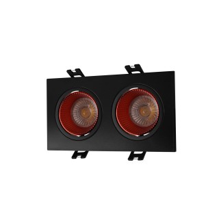 DK3072-BK+RD Встраиваемый светильник, IP 20, 10 Вт, GU5.3, LED, черный/красный, пластик