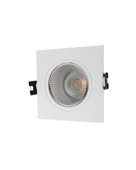 DK3071-WH+CH Встраиваемый светильник, IP 20, 10 Вт, GU5.3, LED, белый/хром, пластик