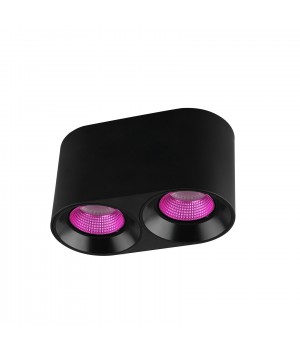 DK3096-BK+PI Светильник накладной IP 20, 10 Вт, GU5.3, LED, черный/розовый, пластик