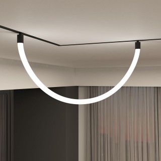 DK8060-BK Гибкий рассеивающий матовый светильник SMART RAY 18W DIM 3000K-6000K, длина плафона 1.5м, черный-foto8