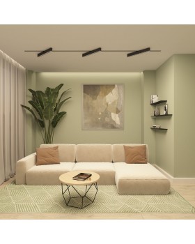 DK6644-BK Поворотный однофазный трековый светильник EDDER со светодиодом L538mm 220V 40W 30° 4000K IP20 черный алюминий-foto4