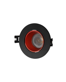 DK3061-BK+RD Встраиваемый светильник, IP 20, 10 Вт, GU5.3, LED, черный/красный, пластик