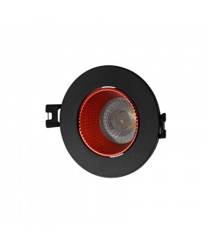 DK3061-BK+RD Встраиваемый светильник, IP 20, 10 Вт, GU5.3, LED, черный/красный, пластик
