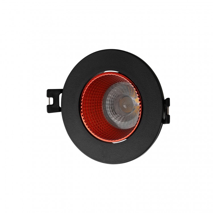 DK3061-BK+RD Встраиваемый светильник, IP 20, 10 Вт, GU5.3, LED, черный/красный, пластик