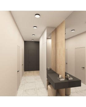 DK2850-BK Накладной светильник TAB 24 Вт, LED 3000K/4000K/6500K, IP 20, d160mm, черный, алюминий/акрил-foto5