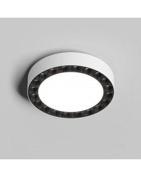 DK2840-WB Накладной светильник DUAL 12+12 Вт, LED 4000K, IP 20, d165mm, белый/черный, алюминий/акрил-foto2